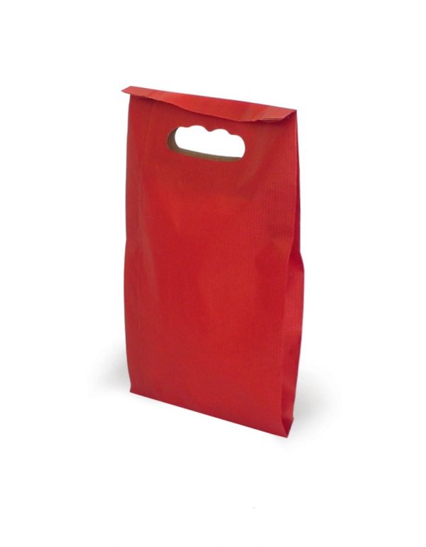 Bolsa de Papel Troquelada Roja